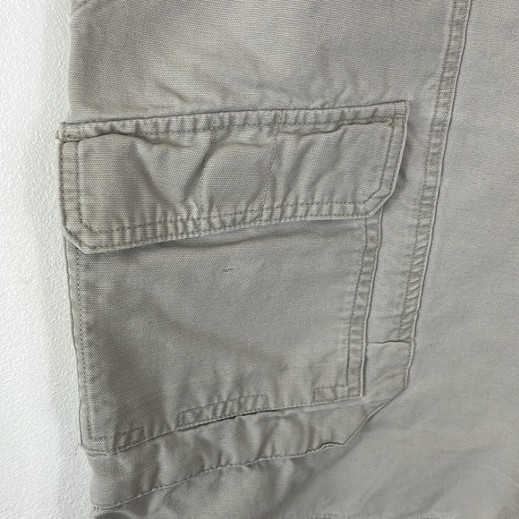 Columbia Cargo Shorts Men XXL Cream Zip Front 100% Cotton Inseam 6.5" Fishing - Picture 7 of 14